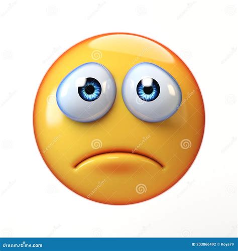Depressed And Sad Emoticon With Hands On Face Vector Illustration