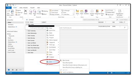 How To Control Junkspam Email In Microsoft Outlook 2013 Teachucomp