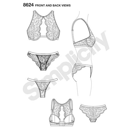 The maya bra pattern is for an underwire bra with amazing full round cups. Simplicity Pattern 8624 Misses' High Neck Bra and Panties