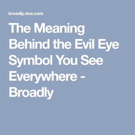 The Meaning Behind The Evil Eye Symbol You See Everywhere