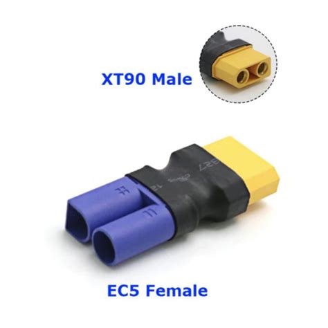 Adaptateur Convertisseur Connecteurs XT90 Mâle vers EC5 Femelle pour