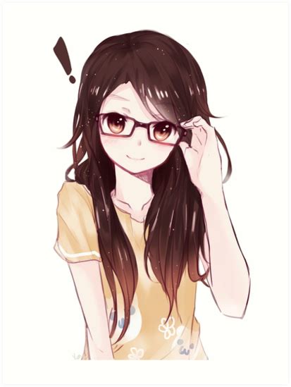 Cute Anime Girl Art Print By Ilikebigboties Redbubble
