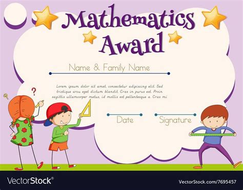 Mathematics Certificate With Student In Background Throughout Math
