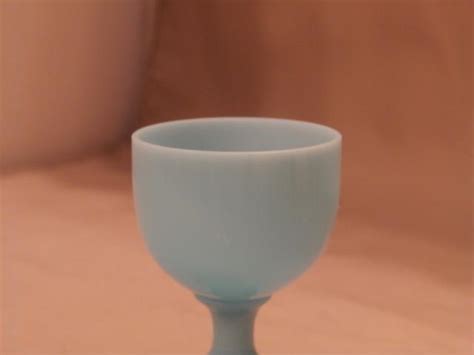 Blue Opaque Glass Cordial Anybody Recognize This Piece Antiques Board