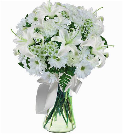 White Lily Sympathy Bouquet Avas Flowers