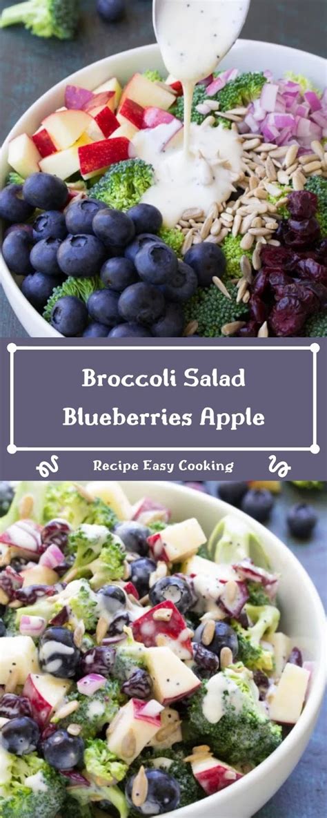 Broccoli Salad Blueberries Apple Recipes Easy Cooking