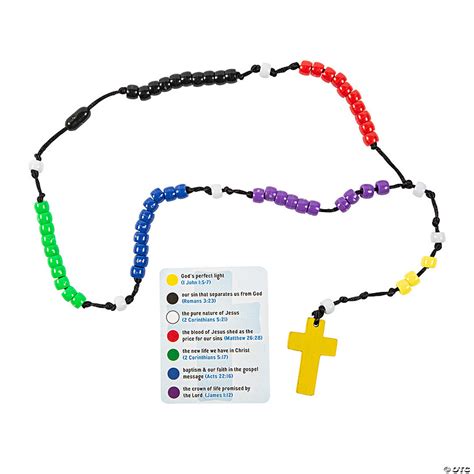 Colors Of Faith Rosary Craft Kit Oriental Trading