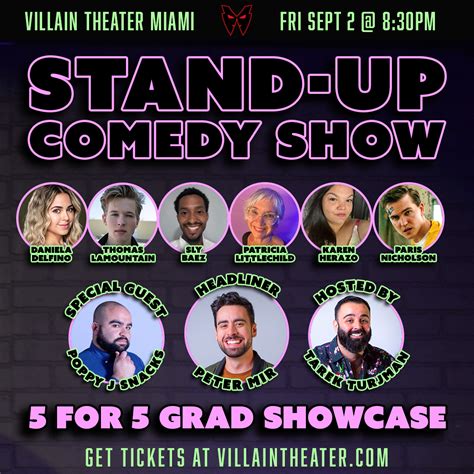 Stand Up Comedy Show 5 For 5 Grad Show — Villain Theater