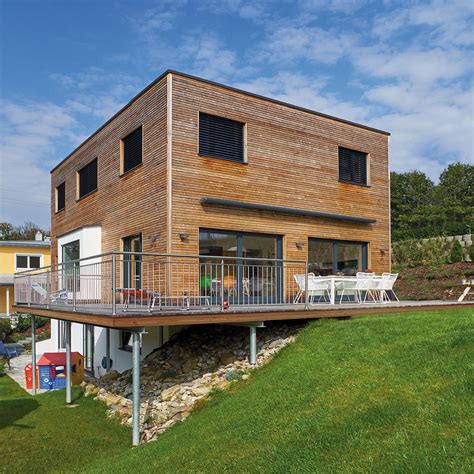 Modernes Holzhaus Kundenhaus Gwandtner Haus Hanglage Style At Home