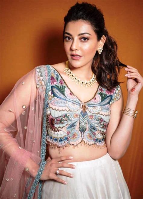 Kajal Agarwal Recent Pictures In Butterfly Lehenga Actress Album