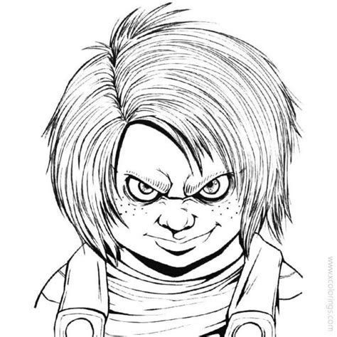 Chucky Doll Coloring Pages Printable Sketch Coloring Page