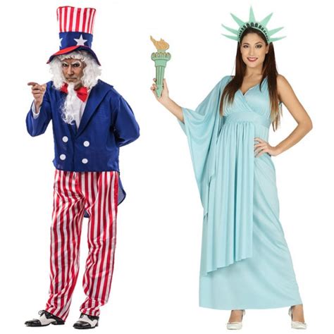 Disfraz De Pareja De Patriotas Estados Unidos Para Adulto
