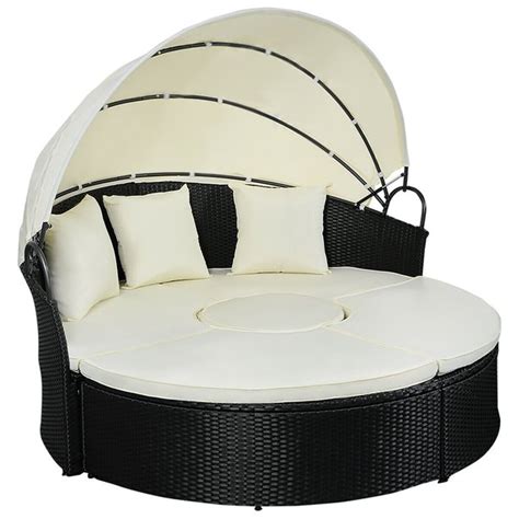 Brush the inside of any dust or debris. Costway Daybed Patio Sofa Furniture Round Retractable ...