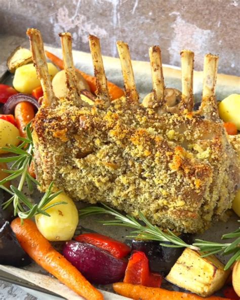 roast rack of lamb with a rosemary and mustard crust recipe