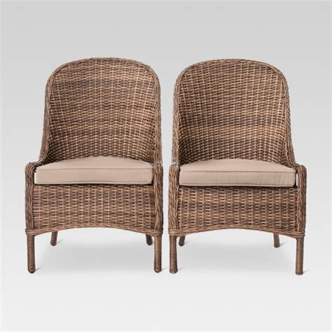 Perfect for any home decor rattan indoor dining. Mayhew 2pk All Weather Wicker Dining Chair - Threshold ...