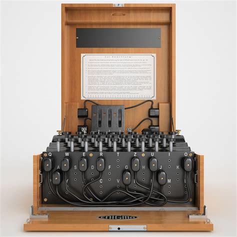 Enigma Cipher Machine 01 3d Model 59 Obj Fbx Max Free3d