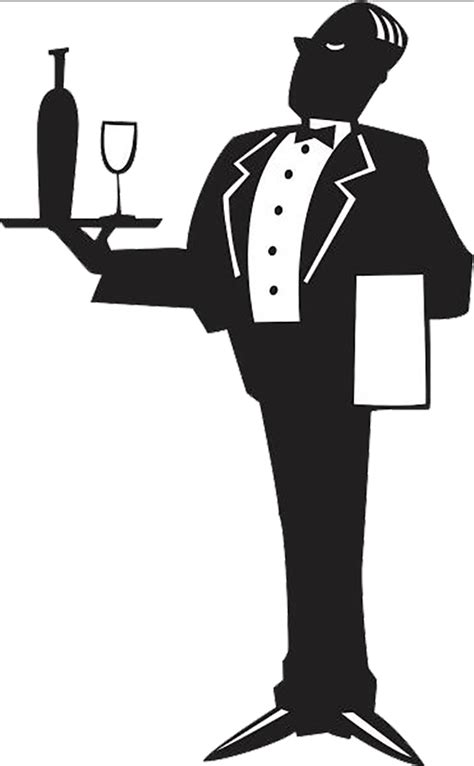 Waitress Clipart Butler Waitress Butler Transparent Free For Download