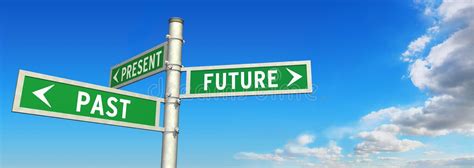 Future Past And Present Sign In The Sky Stock Image Image Of Phrase