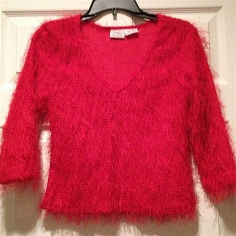 Red Fuzzy Sweater Sweaters Fuzzy Sweater Clothes Design