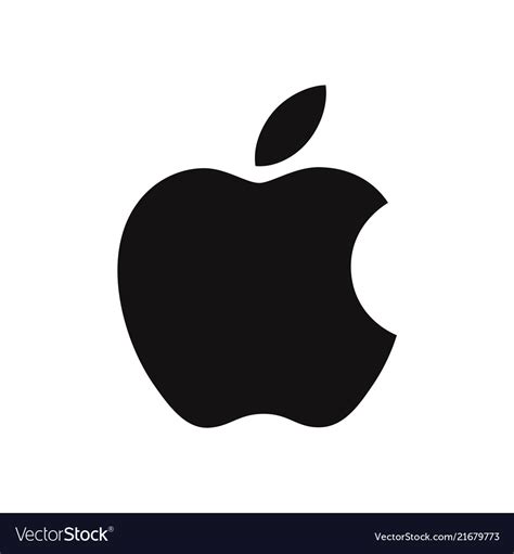 Apple Logo Icon Iphone Sign Royalty Free Vector Image
