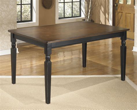 Ashley Owingsville D580 Dining Room Set 5pcs In Blackbrown Rect Table