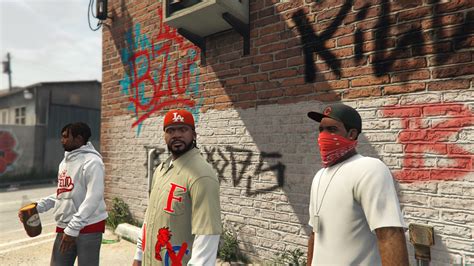 Bloods Hood Day Gang Outfit For Franklin Gta5
