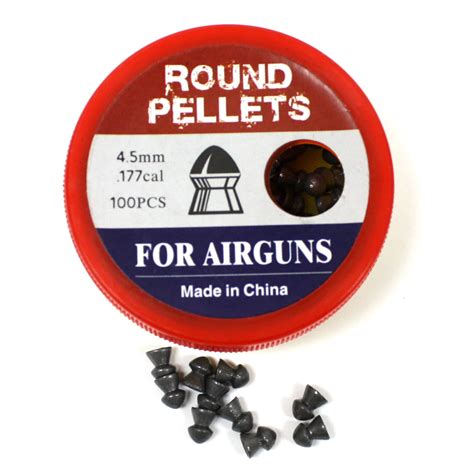 100 Count 45mm 177 Caliber Round Nose Pellets For Airgun Air Rifle