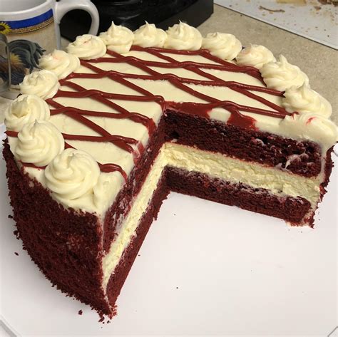 Homemade Red Velvet Cheesecake Cake With Cream Cheese Frosting R Food