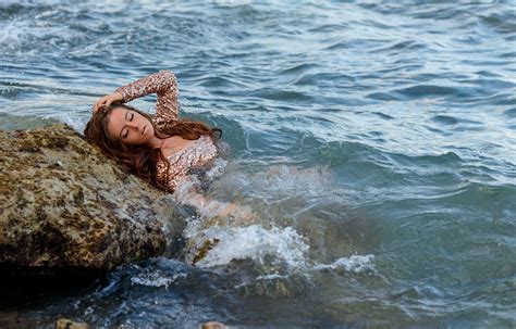 Fondos De Pantalla Mujer Modelo Mar Agua Nadando Oceano Ola