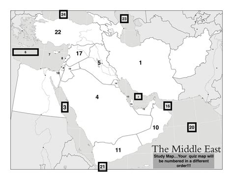 Middle East Study Map Diagram Quizlet