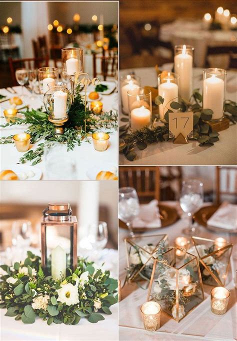 Also, it's truly a cheap way to decorate a table, so go. 37 Romantic Greenery #WeddingCenterpieces for 2019... - # ...