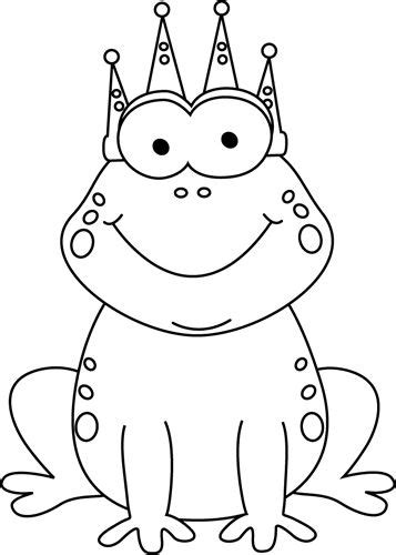 Clip Art Black And White Black And White Frog Prince