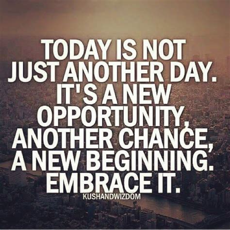 Take Each New Day As A New Opportunity And Another Chance Use It To