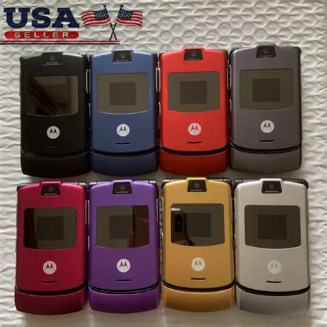 Original Motorola Razr V3 Unlocked Flip Gsm Quad Band Bluetooth Mobile Phone 36 00 Picclick