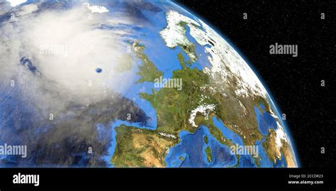Storm Ellen Over Ireland Shown From Space Elements Of This 3d Image