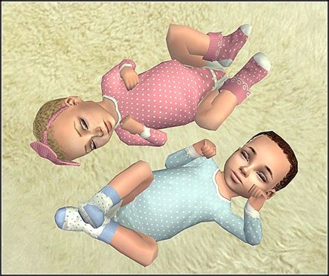 Ts2 Theraven Dotted Infant Onsies Thesims2 Sims Baby Sims 4