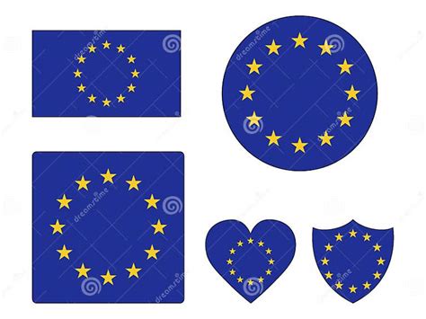 Set Of Flags Of European Union Stock Vector Illustration Of Circle