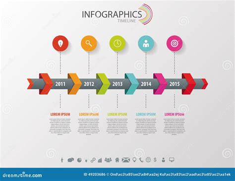 Timeline Infographic Vector Design Template Stock Vector Image 49203686