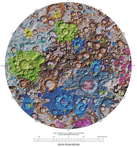 First Unified Geologic Map Of The Moon Flowingdata