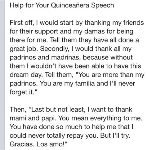 Help On Quince Speech Pt 1 Quinceanera Quinceanera Party