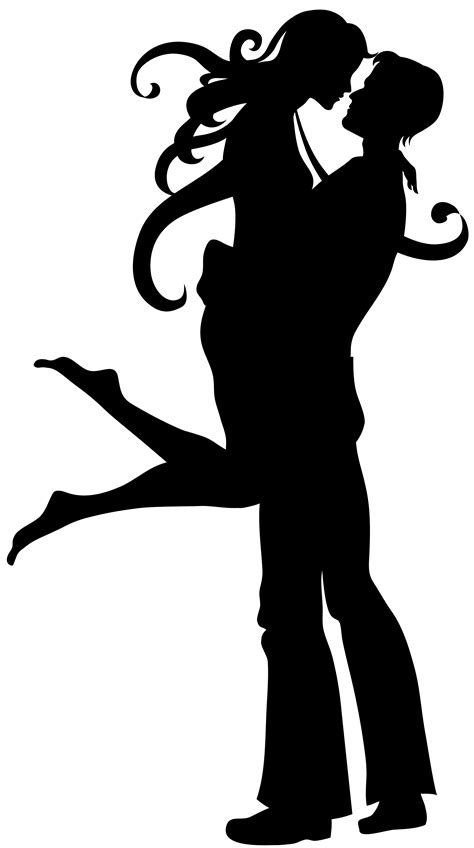Love Couple Silhouettes Png Picture