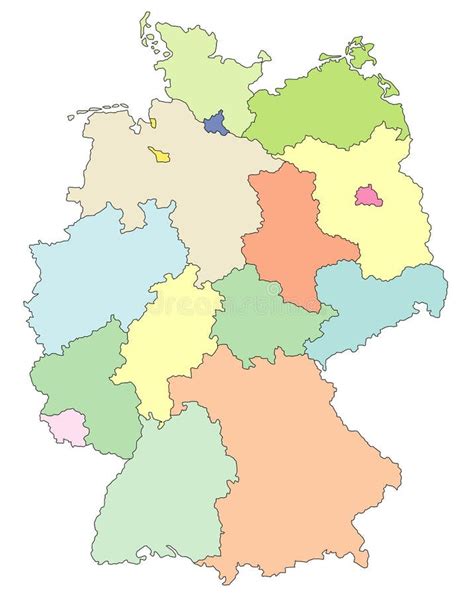 Kaart Van Duitsland Vector Illustratie Illustration Of Kleur 2155023