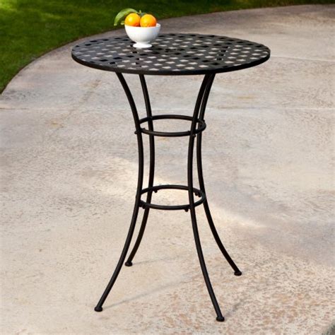 Woodard Capri Wrought Iron Bar Height Bistro Table From