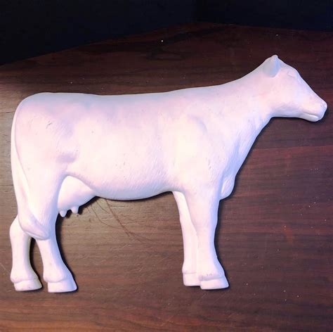 Unfinished Ceramic Cow Wall Decor Etsy