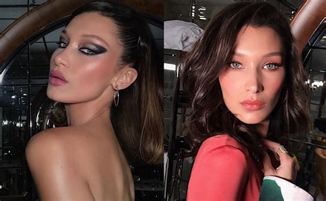 bella hadid reveals two femme fatale makeup looks in paris vogue