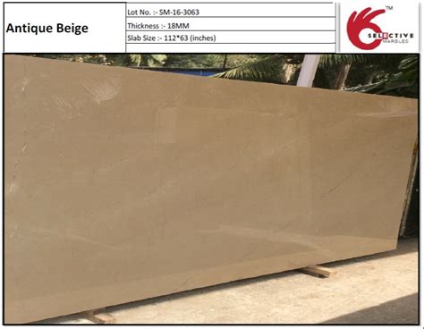 Antique Beige Marble Slab Size 11263 Inches At Rs 425square Feet In