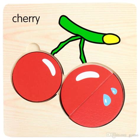 New Wooden Lovely Fruit Puzzle Educational Developmental 3 7 Years Old
