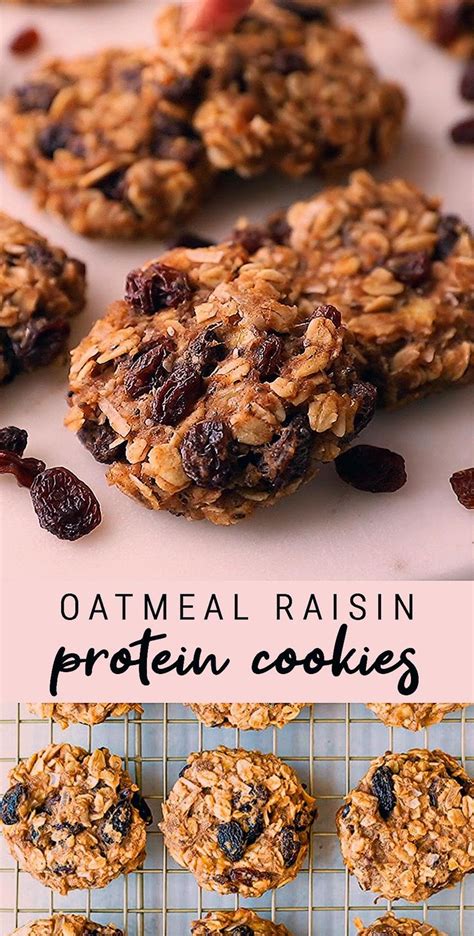 ¼ cup water, at room temperature. Made without any processed sugar or flour, these oatmeal raisin protein cookies are gluten-free ...