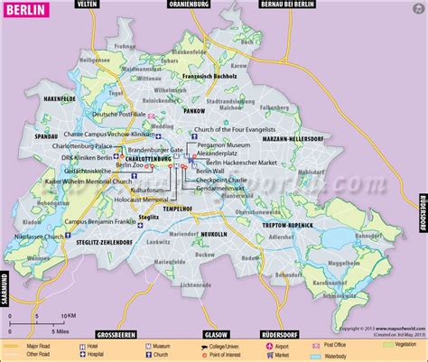 Welcome to our all new interactive berlin map! Map showing Divisions, cities, airports, roads, railways, tourist places of Berlin City in ...
