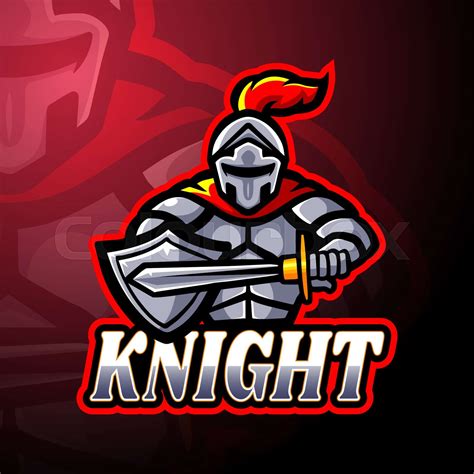Knight Esport Logo Mascot Design Stock Vector Colourbox
